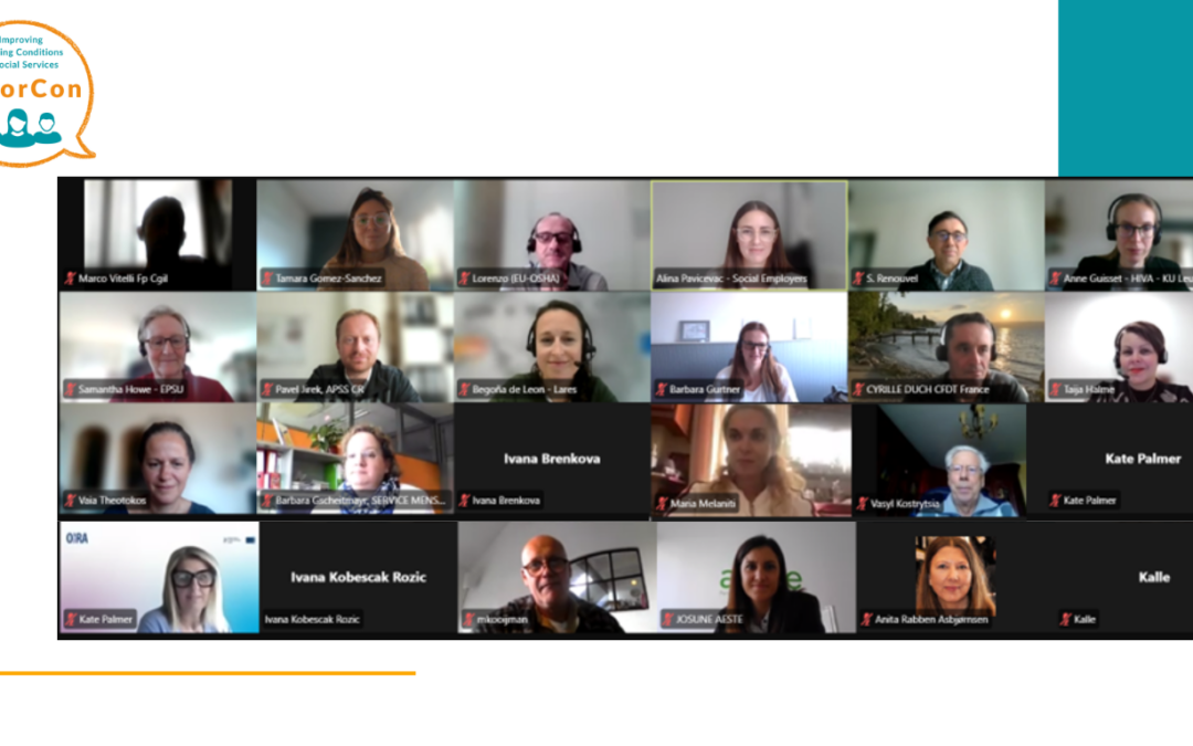 Online Event on Improving working conditions in social services: Recommendations on risk prevention and wellbeing at work